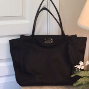 Black nylon Kate Spade purse